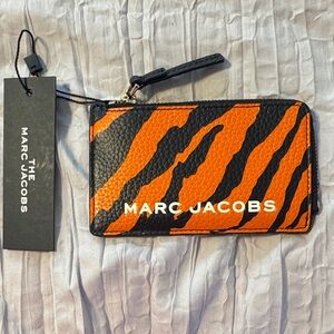 Marc Jacobs Vibrant Orange and Black Card Holder